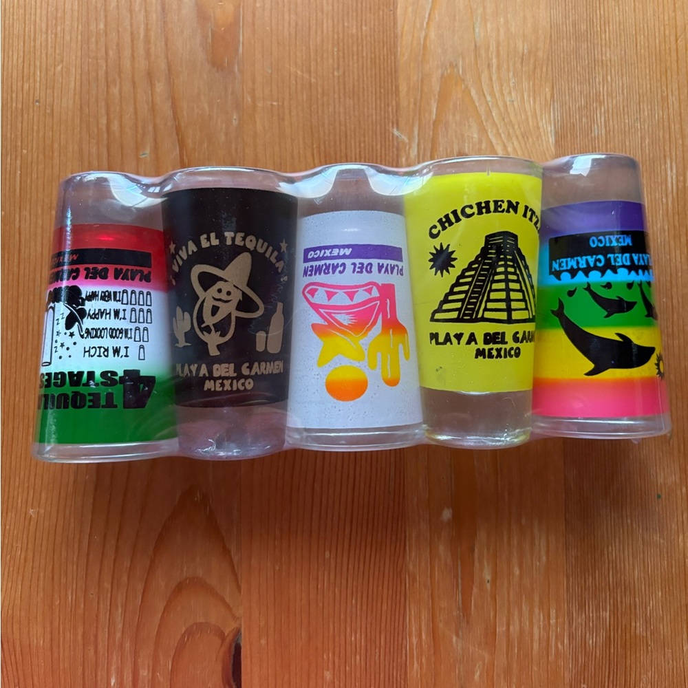 Colorful Mexico Souvenir Shot Glass Set